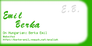 emil berka business card